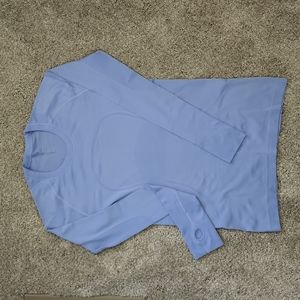 lululemon athletica Long Sleeve Top in Light Blue